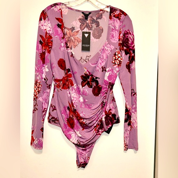 Guess Tops - *NWT* Guess LS Floral Blouse Bodysuit